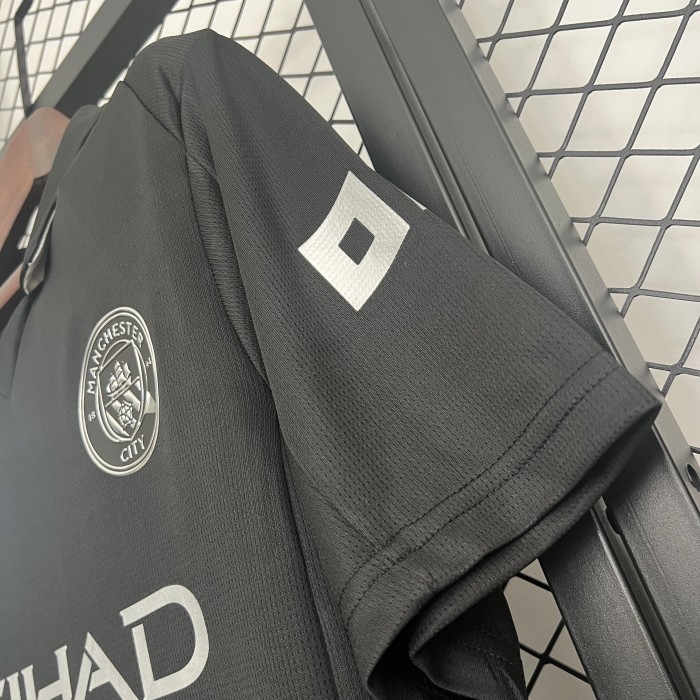 Fan Version 2025-2026 Manchester City Away Black Soccer Jersey Man City Football Shirt