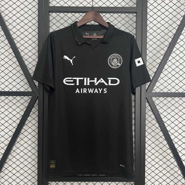 Fan Version 2025-2026 Manchester City Away Black Soccer Jersey Man City Football Shirt