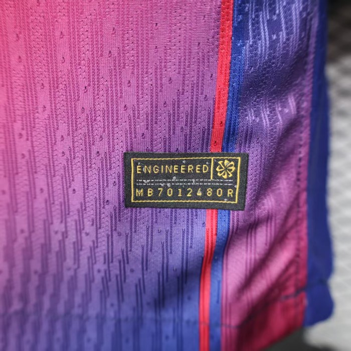 without Sponor Logo Barca Camisetas de Futbol Player Version 2025-2026 Barcelona Home Soccer Jersey