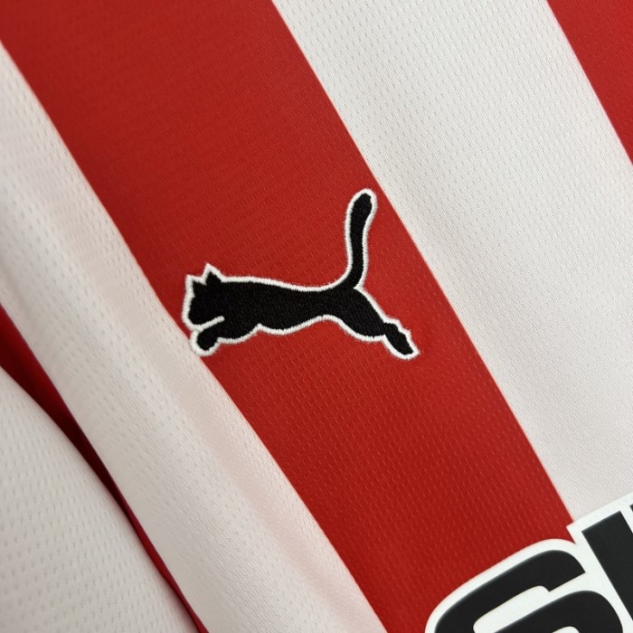 with LALIGA Patch Fans Version 2025-2026 Sporting Gijon Home Soccer Jersey Football Shirt