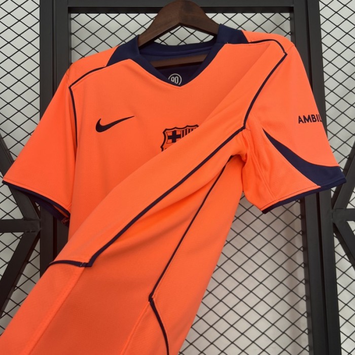 Barca Camisetas de Futbol Fans Version 2025-2026 Barcelona Third Away Orange Soccer Jersey