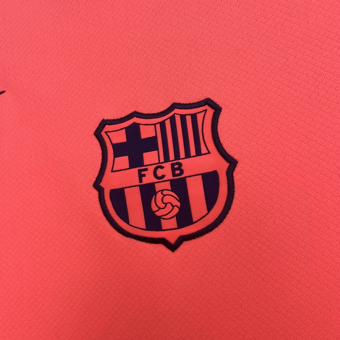 Barca Camisetas de Futbol Fans Version 2025-2026 Barcelona Third Away Orange Soccer Jersey