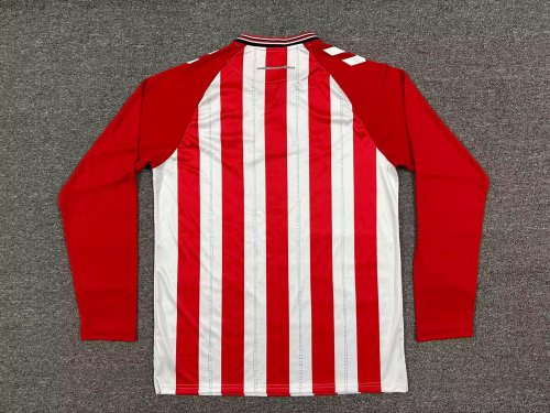 Long Sleeve Fans Version 2025-2026 Sunderland Home Soccer Jersey Football Shirt