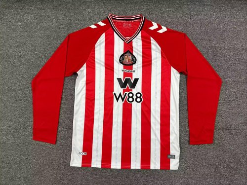 Long Sleeve Fans Version 2025-2026 Sunderland Home Soccer Jersey Football Shirt