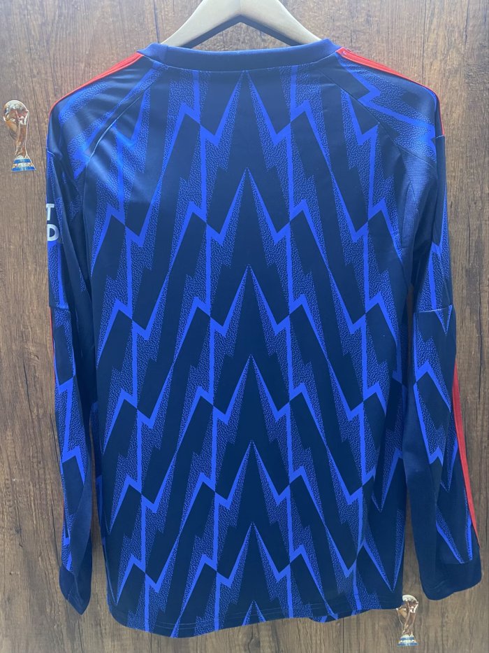 Long Sleeve Fan Version 2025-2026 Arsenal Away Soccer Jersey LS Football Shirt