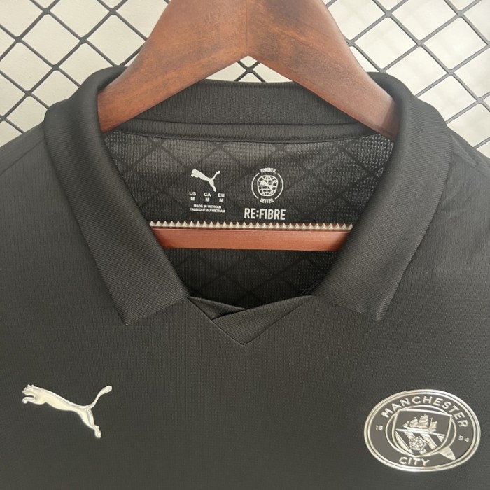 Fan Version 2025-2026 Manchester City Away Black Soccer Jersey Man City Football Shirt