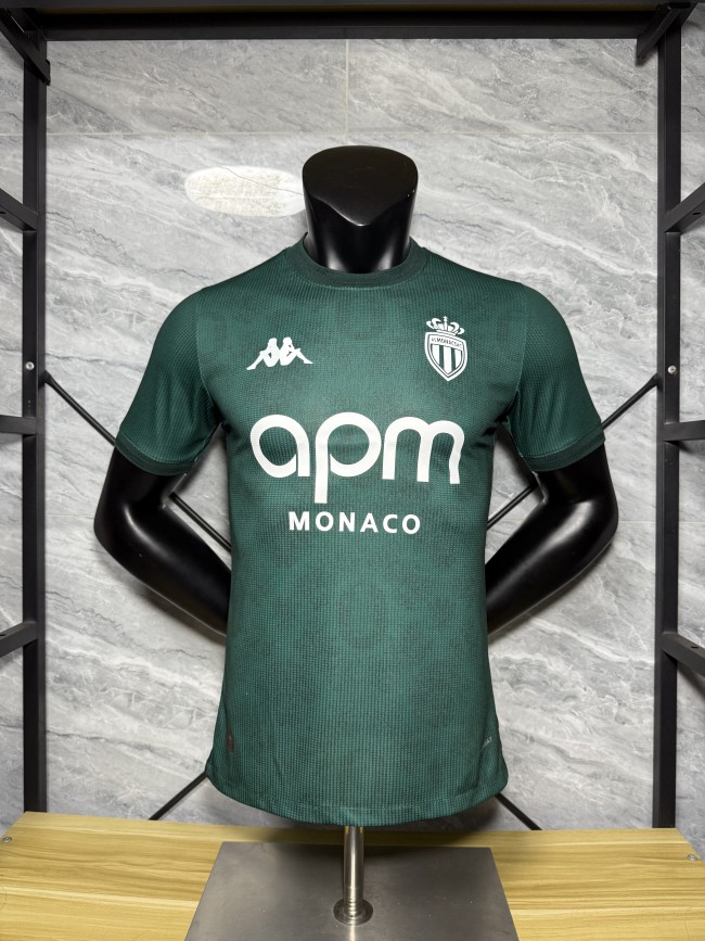 Player Version 2025-2026 AS Monaco Third Away Green Soccer Jersey Football Shirt