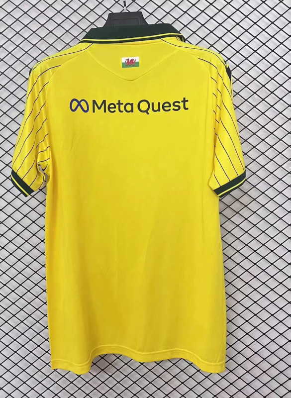 Fan Version 2025-2026 Wrexham Away Yellow Soccer Jersey Football Shirt