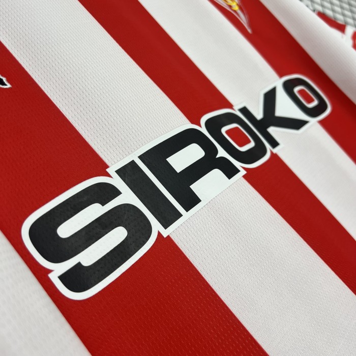 with LALIGA Patch Fans Version 2025-2026 Sporting Gijon Home Soccer Jersey Football Shirt