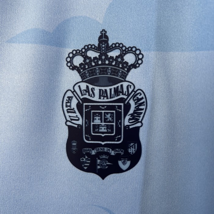 with LALIGA Patch Fan Version 2025-2026 Las Palmas Away Blue Soccer Jersey Football Shirt