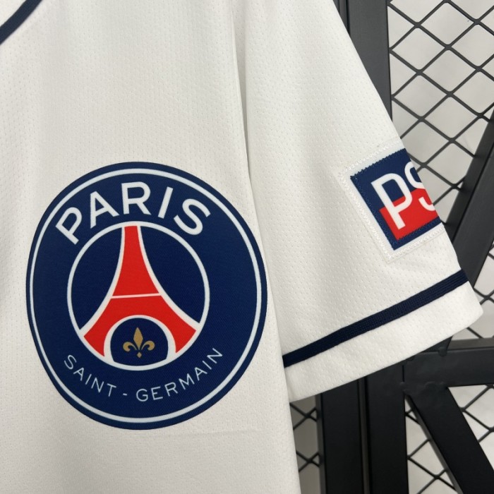 2025-2026 PSG White MLB Jersey Paris Saint-Germain Baseball Shirt