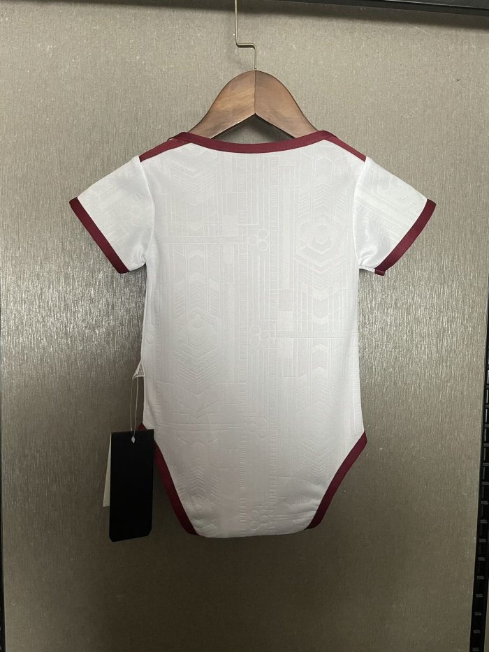 Baby Cloth 2025-2026 Arsenal Third Away White Soccer Jersey Baby Onesies