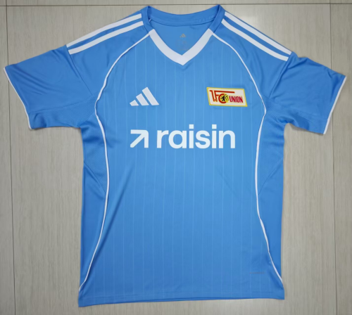 Fans Version 2025-2026 Union Berlin Fourth Away Blue Soccer Jersey Football Shirt