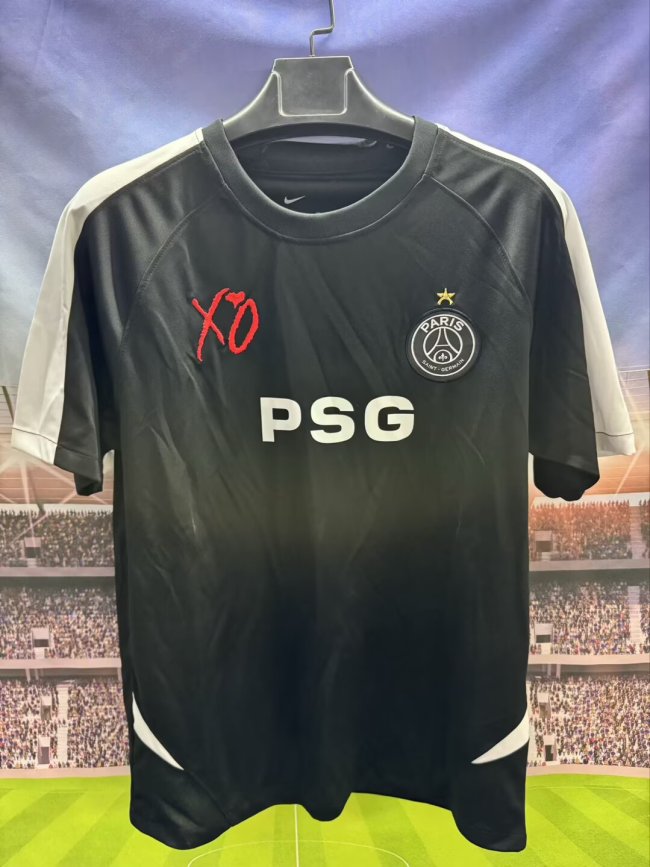 Fan Version 2025-2026 PSG Black XO Special Edition Soccer Jersey Paris Saint-Germain Football Maillot