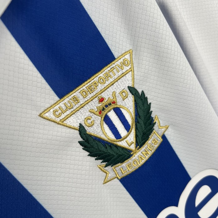 with Sponor Logo Fans Version 2025-2026 Leganes Home Soccer Jersey Leganés Football Shirt