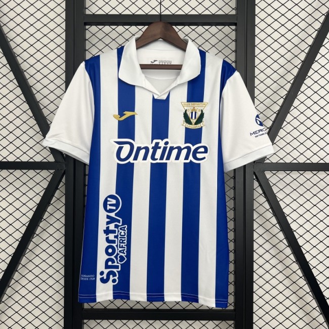 with Sponor Logo Fans Version 2025-2026 Leganes Home Soccer Jersey Leganés Football Shirt