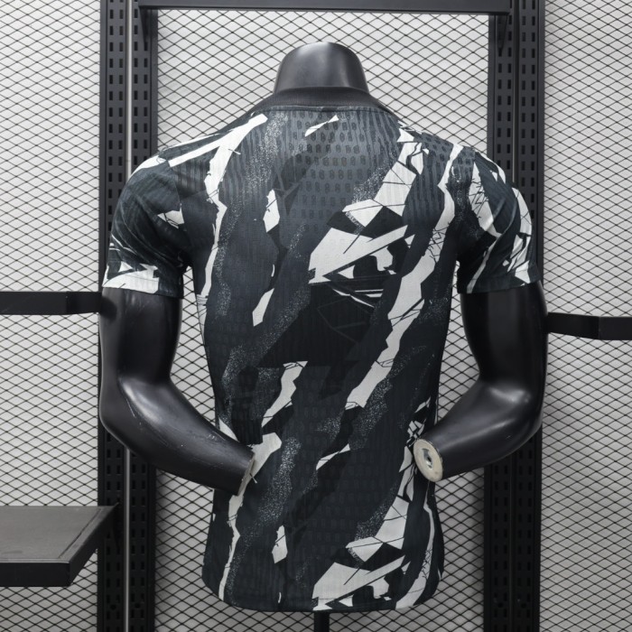 Player Version 2025-2026 Al-Ittihad Black/White Soccer Training Jersey Football Pre-match Shirt