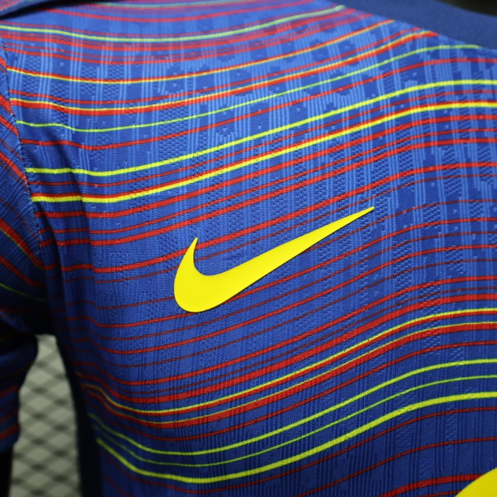 Barca Camisetas de Futbol Player Version 2025-2026 Barcelona Colorful Soccer Training Jersey Football Pre-match Top
