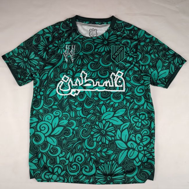 Fan Version 2025-2026 Palestine Black/Green Special Version Soccer Jersey FC Palestina Football Shirt
