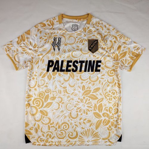 Fan Version 2025-2026 Palestine Gold/White Special Versionn Soccer Jersey FC Palestina Football Shirt