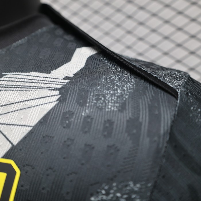 Player Version 2025-2026 Al-Ittihad Black/White Soccer Training Jersey Football Pre-match Shirt