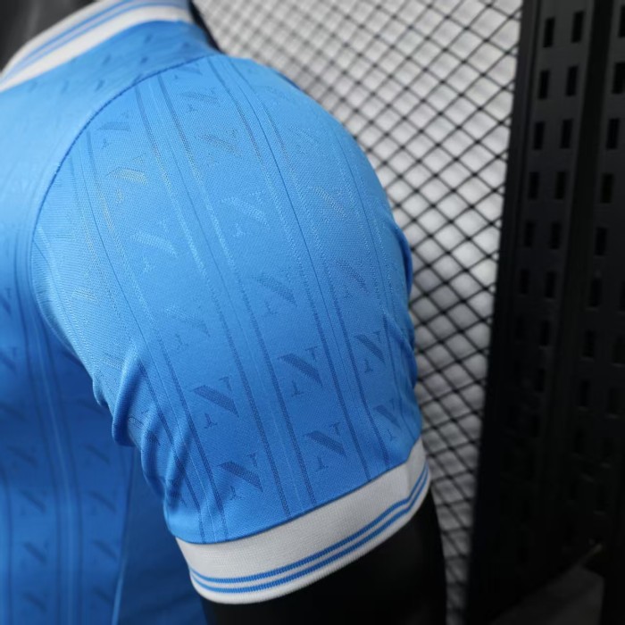 with Scudetto Patch Player Version 2025-2026 Calcio Napoli Home Football Shirt Napoles Soccer Jersey