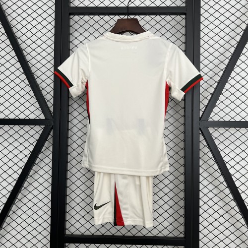 without Sponor Logo Youth Uniform Kids Kit 2025-2026 Chelsea Away White Soccer Jersey Shorts Child Football Set