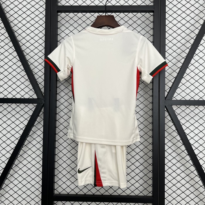 without Sponor Logo Youth Uniform Kids Kit 2025-2026 Chelsea Away White Soccer Jersey Shorts Child Football Set