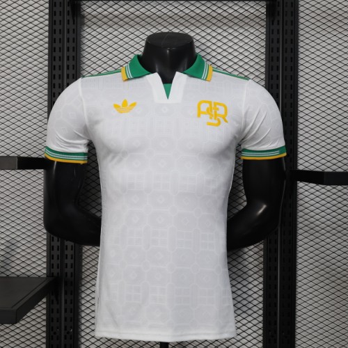 without Sponor Logo Player Version 2025-2026 As Roma Third Away White Soccer Jersey Football Shirt