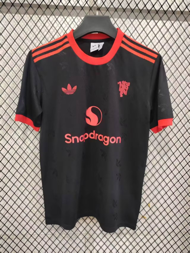 Fan Version 2025-2026 Manchester United Black/Red Special Edition Soccer Jersey Football Shirt