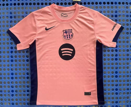Barca Camisetas de Futbol Fans Version 2025-2026 Barcelona Pink/Dark Blue Soccer Training Jersey