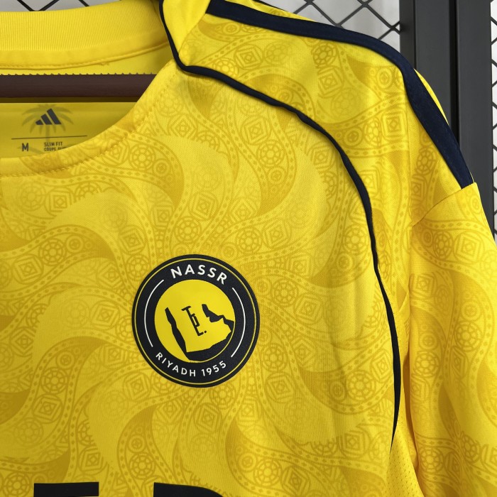 Fans Version 2025-2026 Al Nassr Home Soccer Jersey Riyadh Victory Football Shirt