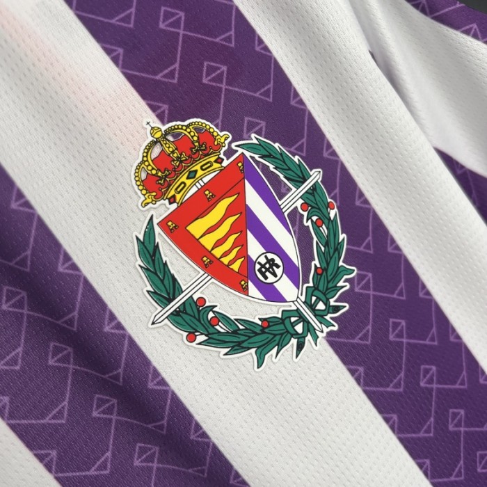 with LALIGA Patch Fans Version 2025-2026 Real Valladolid Home Soccer Jersey