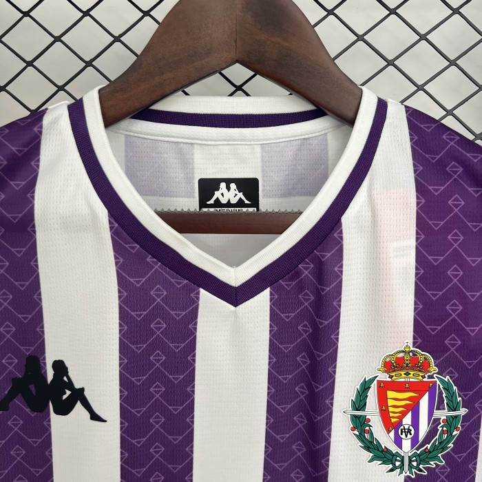 with LALIGA Patch Fans Version 2025-2026 Real Valladolid Home Soccer Jersey