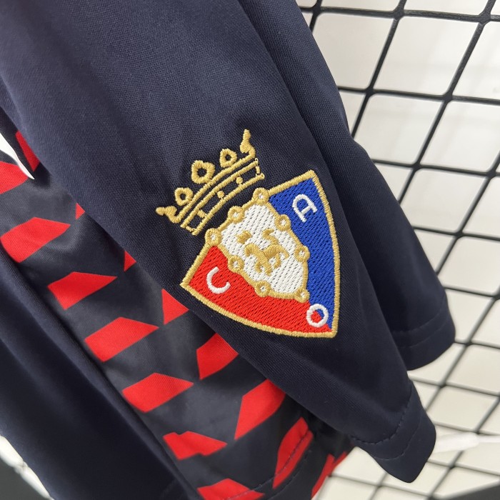Youth Uniform Kids Kit Osasuna 2025-2026 Home Soccer Jersey Shorts Child Football Set
