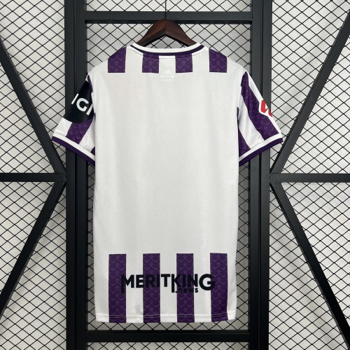 with LALIGA Patch Fans Version 2025-2026 Real Valladolid Home Soccer Jersey