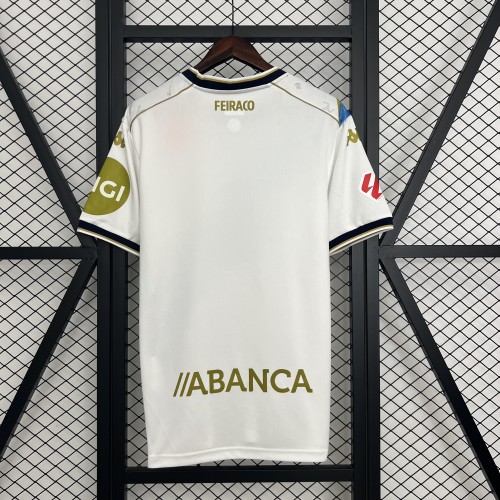 with LALIGA Patch Fan Version 2025-2026 Deportivo La Coruna Third Away White Soccer Jersey Camisetas de Futbol