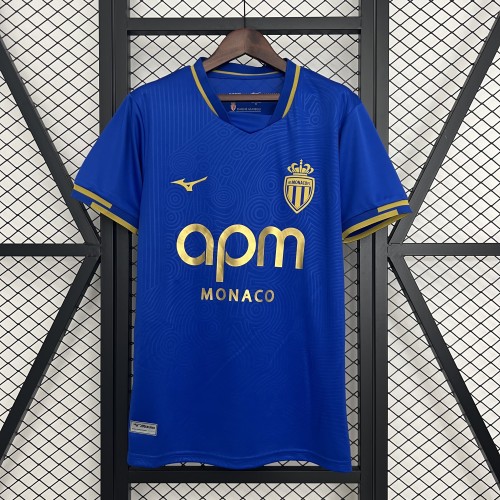 Fan Version 2025-2026 AS Monaco Away Blue Soccer Jersey Football Shirt