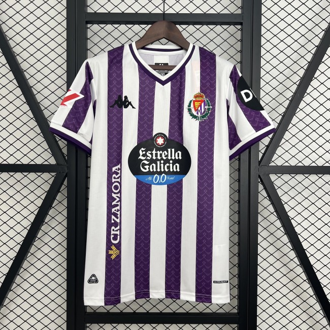 with LALIGA Patch Fans Version 2025-2026 Real Valladolid Home Soccer Jersey