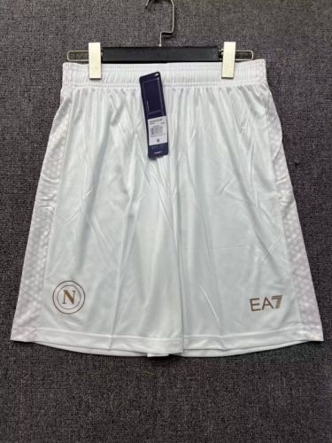 Fan Version 2025-2026 Napoli Away White Soccer Shorts Football Shorts