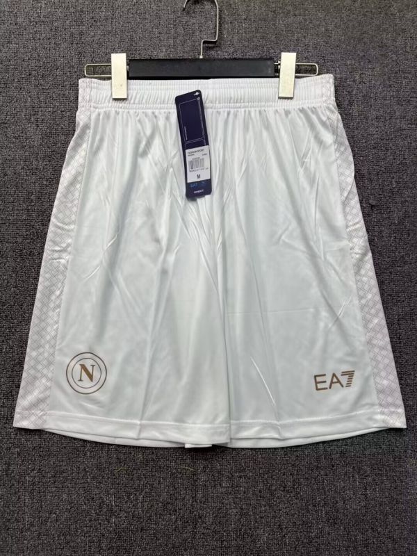 Fan Version 2025-2026 Napoli Away White Soccer Shorts Football Shorts