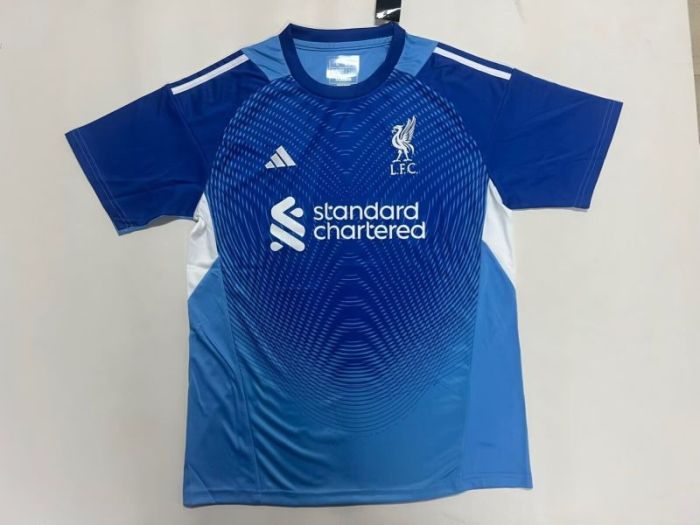 Fan Version 2025-2026 Liverpool Blue Goalkeeper Soccer Jersey Football Shirt