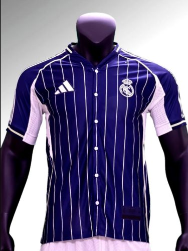 Player Version 2025-2026 Real Madrid Purple USpack Baseball Jersey MLB Shirt