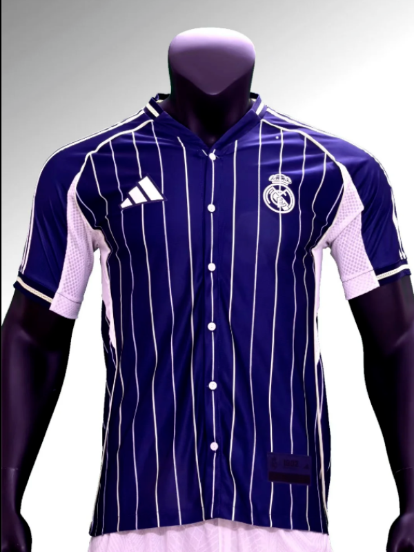 Player Version 2025-2026 Real Madrid Purple USpack Baseball Jersey MLB Shirt