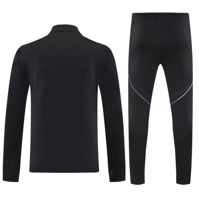 2025-2026 Juventus Black Soccer Training Sweater and Pants Football Kit