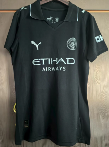 Women 2025-2026 Manchester City Away Black Soccer Jersey Girl Football Shirt