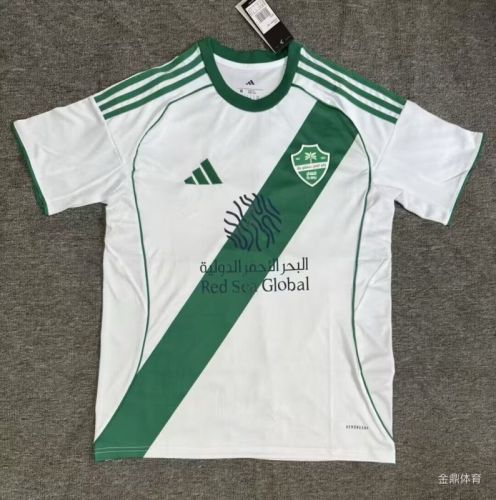 Fan Version 2025-2026 Al-Ahli Saudi Away White Soccer Jersey Football Shirt