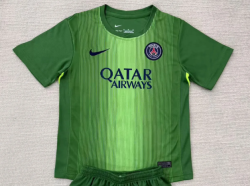 Fan Version 2025-2026 PSG Green Goalkeeper Soccer Jersey Paris Football Maillot
