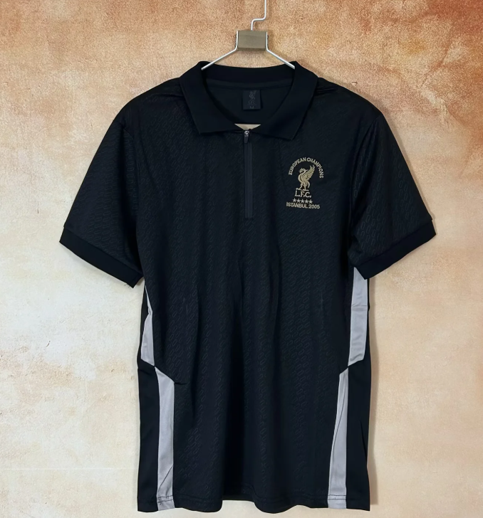 Fan Version 2025-2026 Liverpool Black Soccer Polo
