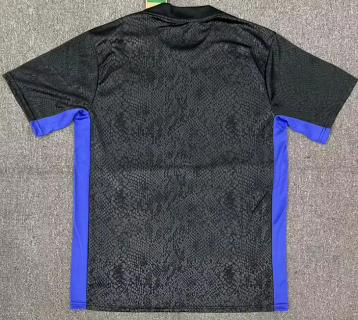 Barca Camisetas de Futbol Fans Version 2025-2026 Barcelona Manba Black Soccer Jersey